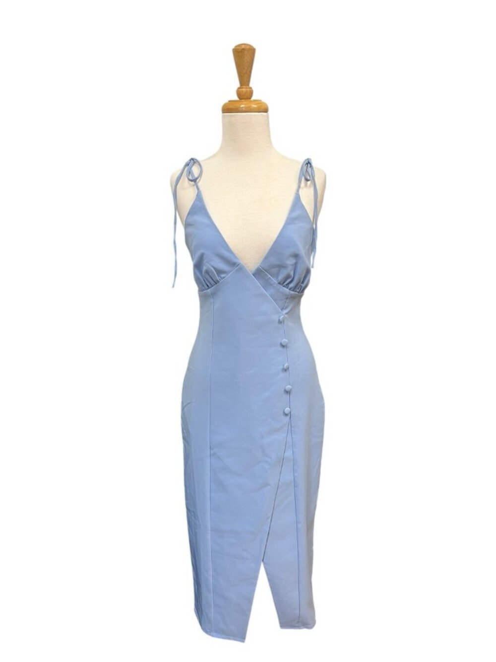 Camila Coelho Aaliyah Midi Dress Size S Small Blue